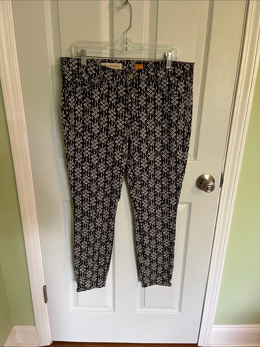 Pilcro and the Letterpress Black & White Printed Pants